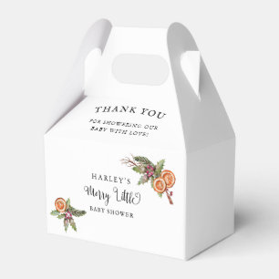 Christmas Merry Little Baby Shower Favour Box