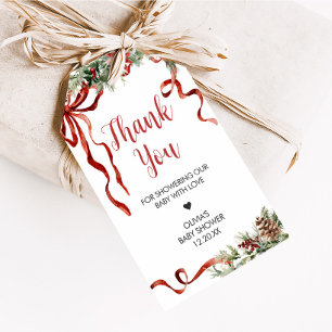 Christmas Merry Little Baby Shower Favour Tags