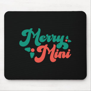 Christmas Merry Mini Cute Modern Tygraphy Script B Mouse Mat