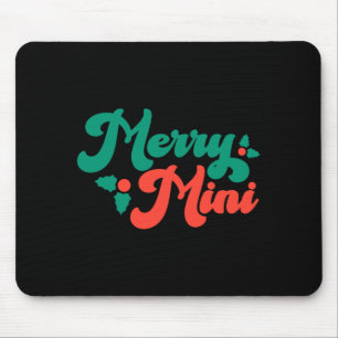 Christmas Merry Mini Cute Modern Tygraphy Script B Mouse Mat