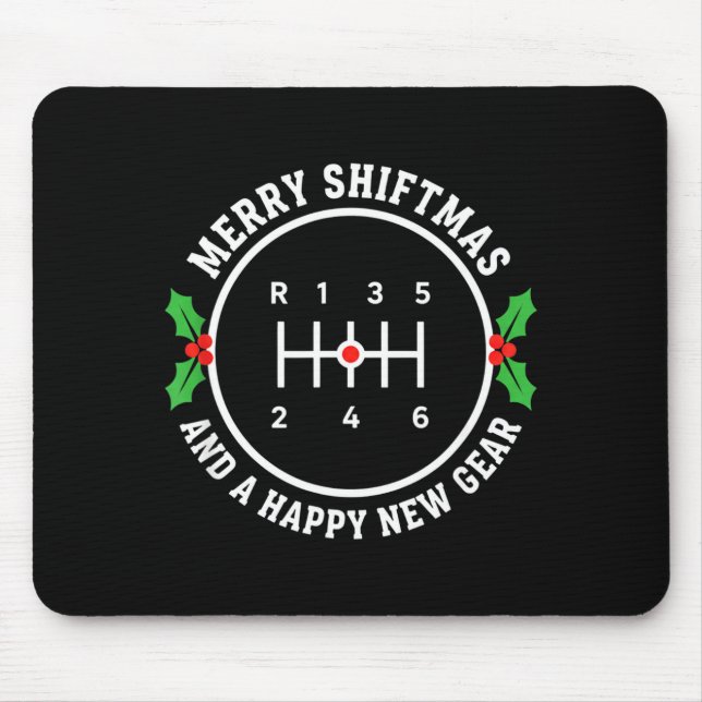 Christmas Merry Shiftmas And A Happy New Manual Sh Mouse Mat (Front)