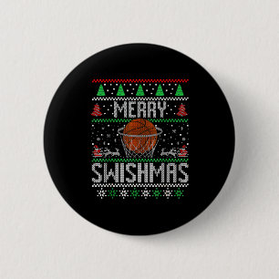 Christmas Merry Swishmas Ugly Christmas Sweater Ba 6 Cm Round Badge