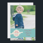 Christmas Message Photo Holiday Card<br><div class="desc">A cream, decorative panel with a ribbon that holds the message "Merry Christmas and Happy New Year". Just add your favourite photo for a unique holiday card. The card is easy to customise with your wording, font, font colour, paper shape options and choice of six paper types. White envelopes included....</div>