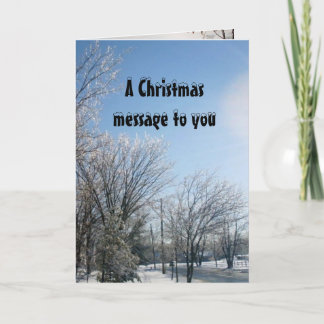CHRISTMAS MESSAGE TO LOVED ONE INCARCERATED CARD