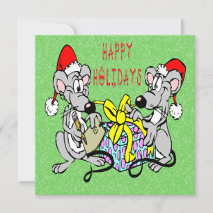 Christmas Mice Christmas Invitation