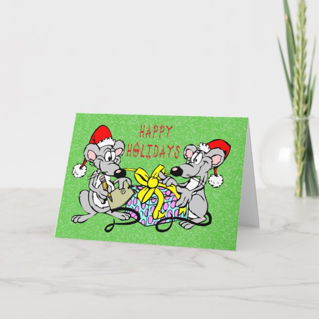 Christmas Mice Holiday Card (Front)