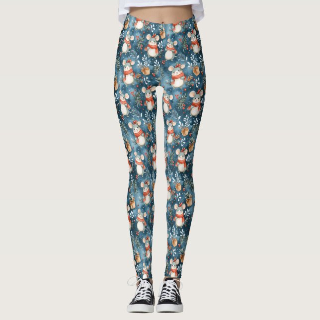 Christmas Mice Leggings (Front)