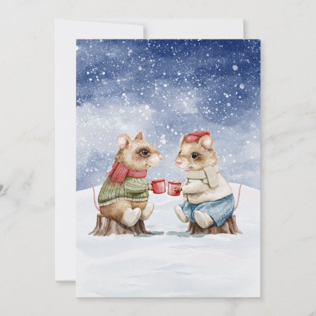 Christmas Mice With Hot Cocoa (Front)
