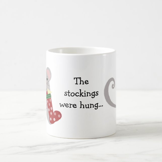 Christmas Mice with Stockings Coffee Mug (Center)