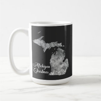 Christmas Michigan State Map Snowflakes Coffee Mug