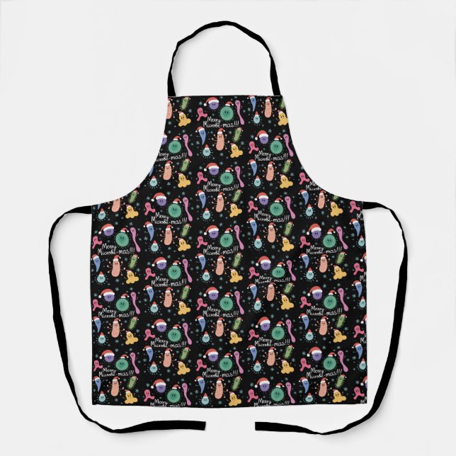 Christmas Microbiology Science Teacher Microbe Apron (Front)