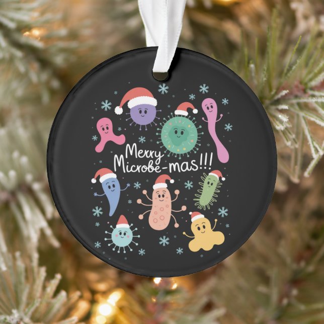 Christmas Microbiology Science Teacher Microbe Ornament (Tree)