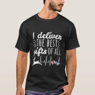Christmas Midwife Doula Labour Nurse Festive Gift T-Shirt