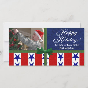 Christmas Military Patriotic Custom Holiday Card