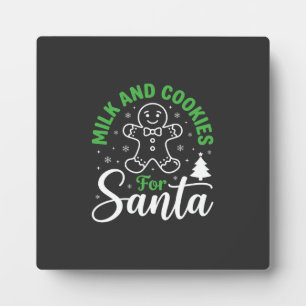 Christmas Milk and Cookies for Santa Plaque
