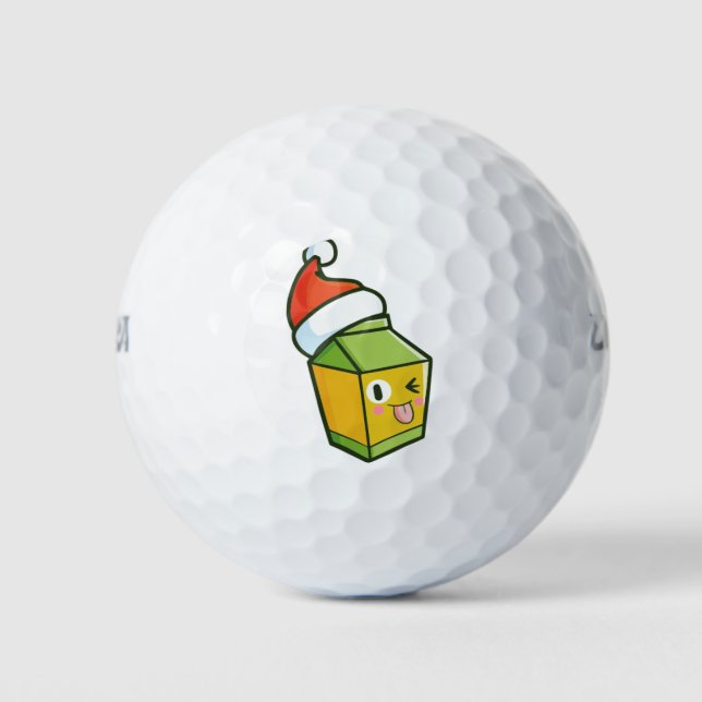 Christmas milk box golf balls (Front)