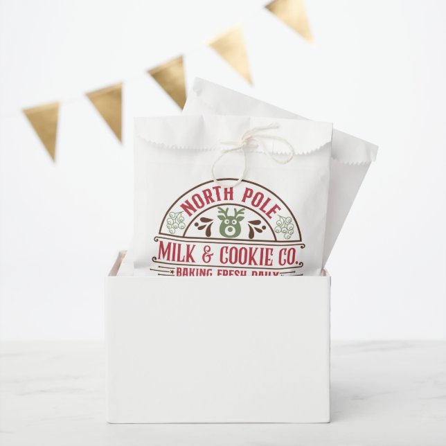 Christmas milk cookie company Favour Bag (Party)