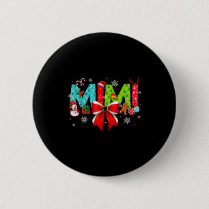 Christmas Mimi Coquette Bow Mimi Christmas 6 Cm Round Badge