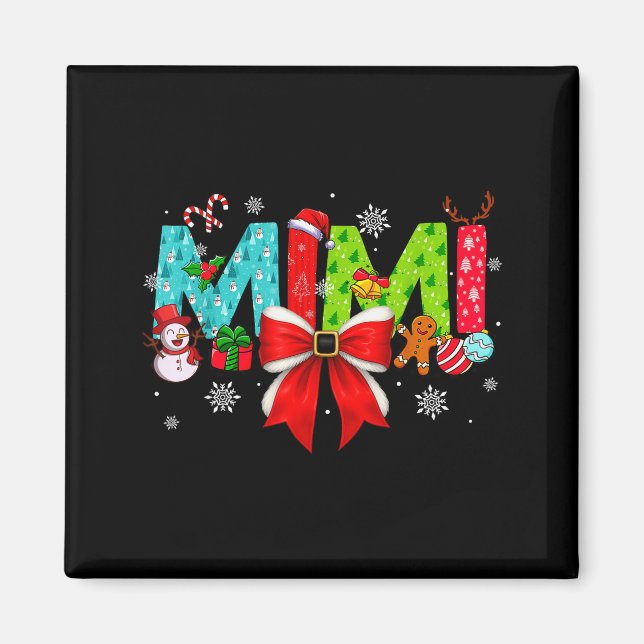 Christmas Mimi Coquette Bow Mimi Christmas  Magnet (Front)