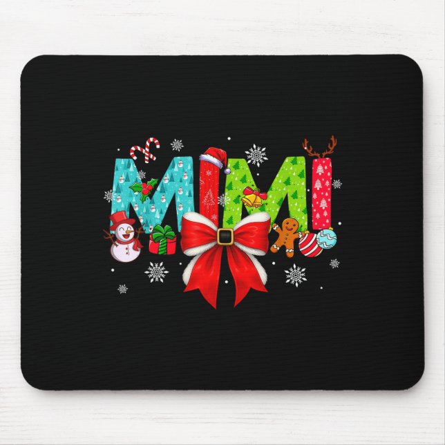 Christmas Mimi Coquette Bow Mimi Christmas  Mouse Mat (Front)