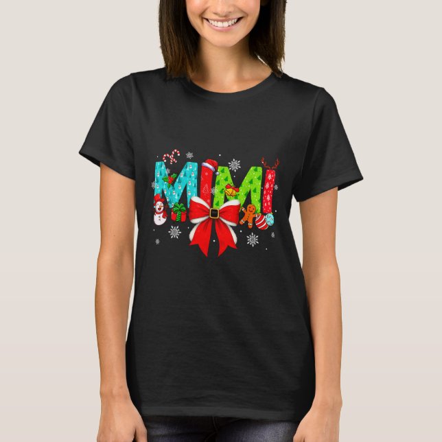 Christmas Mimi Coquette Bow Mimi Christmas T Shirt (Front)
