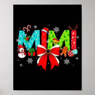 Christmas Mimi Coquette Bow Mimi Christmas T Shirt Poster
