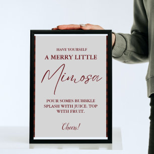 Christmas Mimosa bar Sign Bridal Shower Brunch
