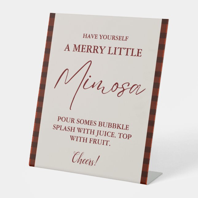 Christmas Mimosa bar Sign Bridal Shower Brunch  (Front)