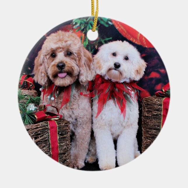 Christmas - Mini Doodles - Maggie Lena Ceramic Tree Decoration (Front)