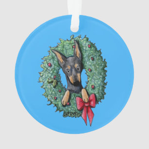 Christmas Miniature Pinscher Ornament