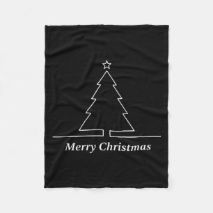 Christmas Minimal Merry Christmas Xmas Holiday  Fleece Blanket