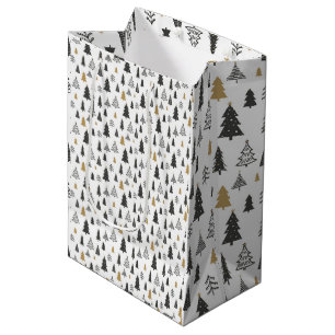 Christmas Minimalist Holiday Packaging Medium Gift Bag