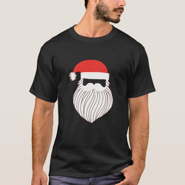 Christmas Minimalist Modern Santa T-Shirt (Front)