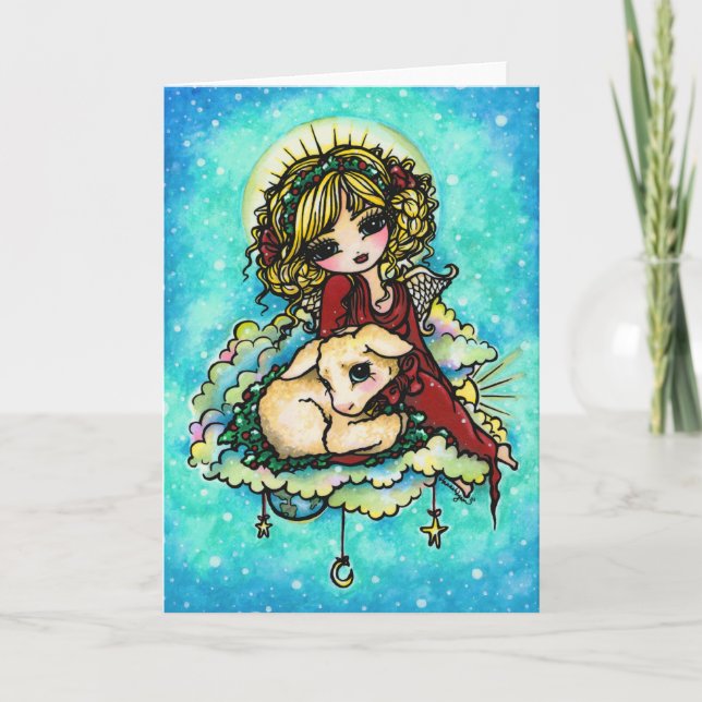 Christmas Miracle Angel Art by Hannah Lynn Holiday Card (Front)