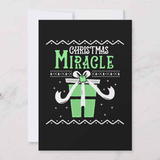 Christmas Miracle Merry Xmas Gift Invitation (Front)