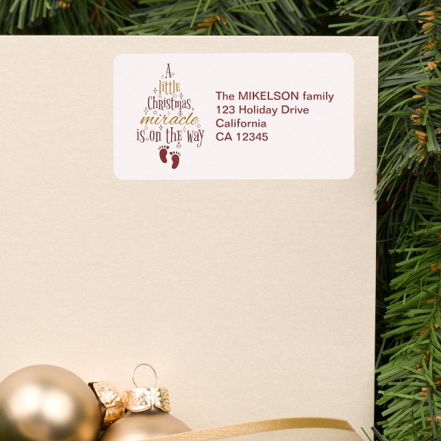  Christmas Miracle Pregnancy Announcement Label (Creator Uploaded)