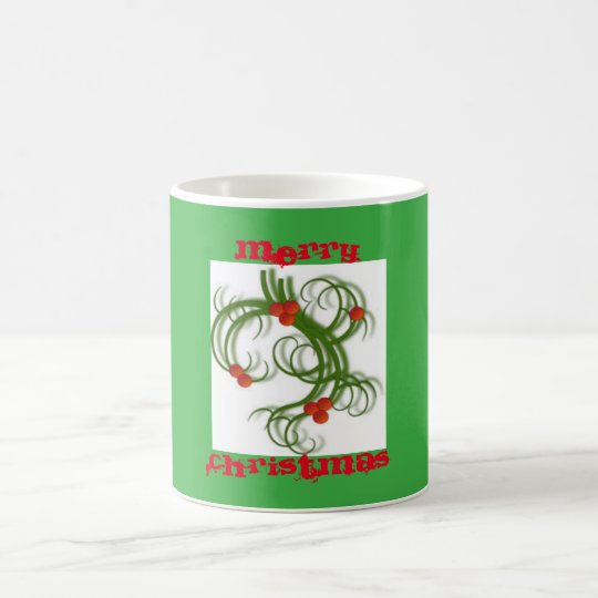 CHRISTMAS MISTLETOE 11 OZ.CLASSIC GREEN MUG