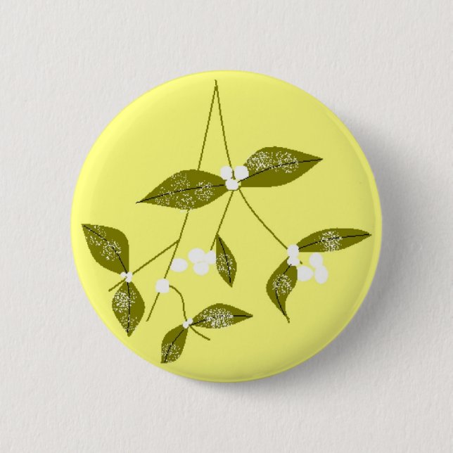 Christmas Mistletoe 6 Cm Round Badge (Front)