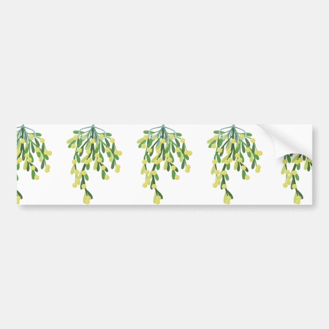 christmas mistletoe bumper sticker (Front)