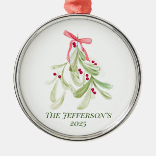 Christmas mistletoe cocktail napkins metal tree decoration