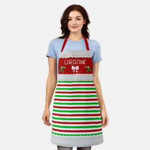 Christmas Mistletoe Custom Apron
