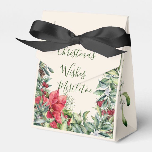 Christmas Mistletoe Favour Box (Front Side)