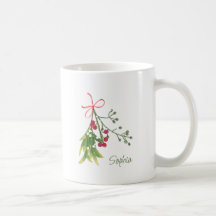Christmas Mistletoe Holly Berries Personalised