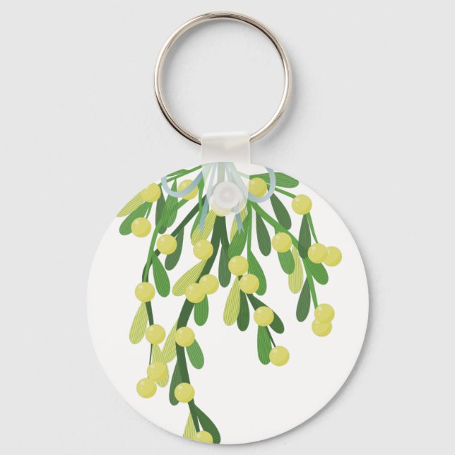Christmas mistletoe key ring (Front)