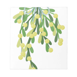 christmas mistletoe notepad