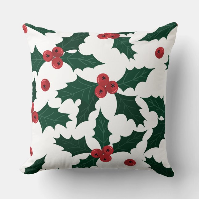 Christmas Mistletoe/ Plaid Pillow (Front)