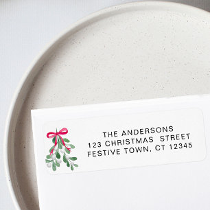 Christmas Mistletoe Return Address