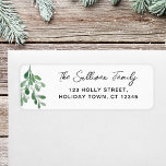 Christmas Mistletoe Return Address Label<br><div class="desc">This festive return address label is decorated with watercolor mistletoe leaves and berries. Easily customisable. Original Watercolor © Michele Davies.</div>