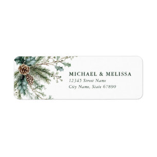 Christmas Mistletoe Return Address Labels