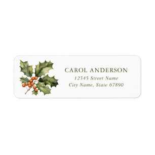 Christmas Mistletoe Return Address Labels